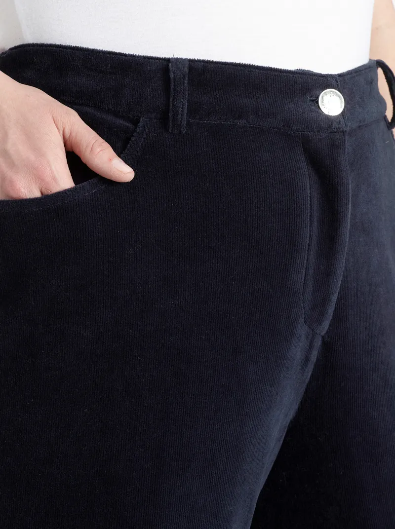 sheego Cordhose, Tiefblau, – Produktbild 2 von 2