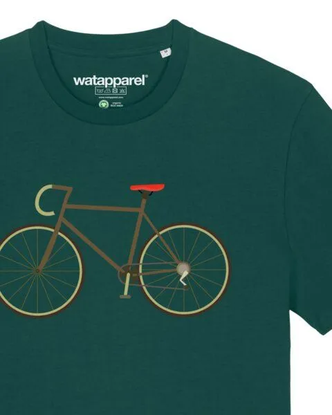 watapparel watapparel T-Shirt Unisex Fahrrad, Glazed green, – Produktbild 3 von 3