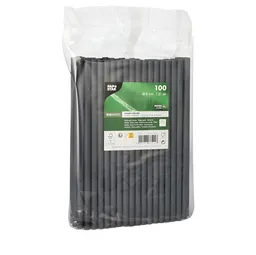 PAPSTAR PAPSTAR Trinkhalme Shake-Halme, Papier Ø 8 mm, 21 cm schwarz 100 Stk – Produktbild 1 von 1