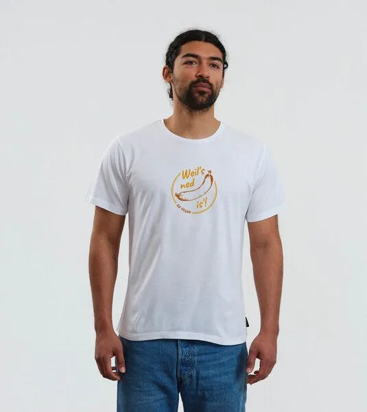 Gary Mash GARY MASH T-Shirt Weil's ned wurscht is'! aus Biobaumwolle, Weiß, – Produktbild 2 von 4