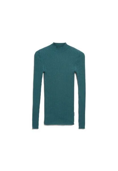 ARMEDANGELS ARMEDANGELS ALAANIA Damen Pullover Slim Fit aus Bio-Baumwolle, Petrol velvet, – Produktbild 1 von 1