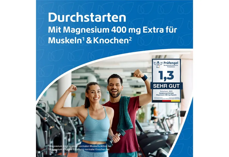 R(h)ein Nutrition R(h)ein Nutrition Magnesium 400 mg Extra Kapseln, 120 St., 49.2 g – Produktbild 2 von 5