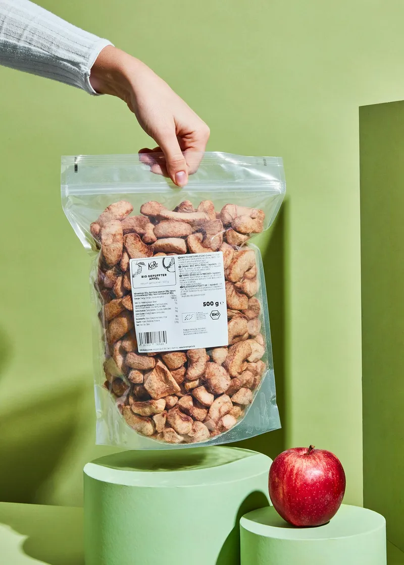 KoRo Gepuffter Bio Apfel 500 g – Produktbild 5 von 5