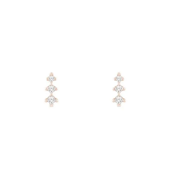 Eppi Eppi Zarte Ohrstecker mit Diamanten Linus, Rosa, – Produktbild 1 von 4