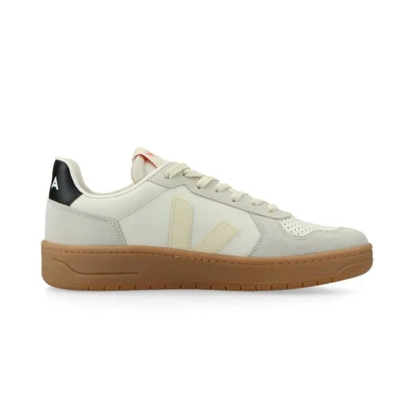 Veja Veja Sneaker Unisex - V-82 Grained Leather, Pure/calcaire/black(natur), – Produktbild 3 von 4