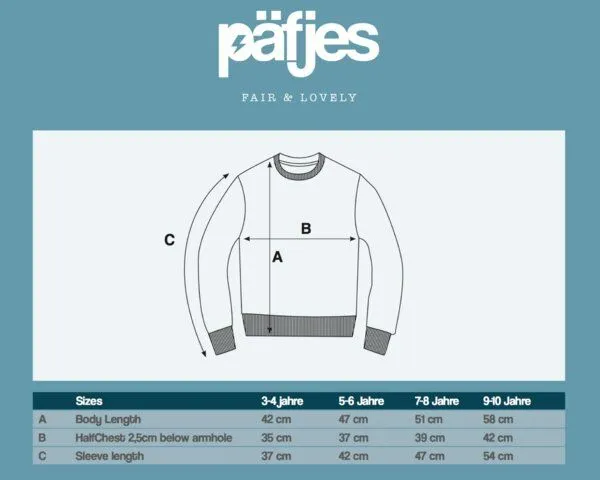 päfjes päfjes Mara Meise - Kinder Bio Sweater - Organic Cotton - Grün – Produktbild 4 von 4