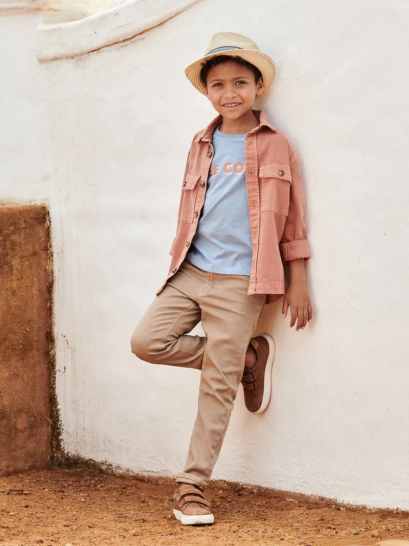 Vertbaudet Jungen Slim-Fit-Hose, Beige, – Produktbild 3 von 4