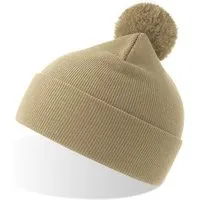 Atlantis Headwear Atlantis Headwear Atlantis Wind Beanie Mütze Bommelmütze einfarbig 8 Farben, Beige, – Produktbild 1 von 1