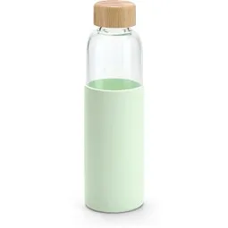 hi!dea™ hi!dea™ DAKAR. Flasche aus Bambus und Borosilikatglas 600 ml, Hellgrün, – Produktbild 1 von 1