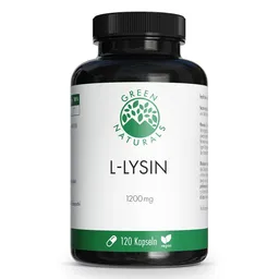 Green Naturals GREEN NATURALS L-Lysin 1200mg hochdosiert Kapseln vegan – Produktbild 1 von 1