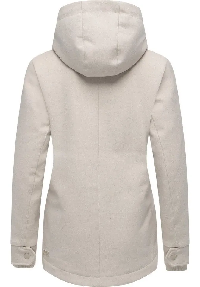 ragwear ragwear Winterjacke Monadde Felt YOUMODO Wasserfeste warme Jacke mit Kapuze, Braun, – Produktbild 4 von 5
