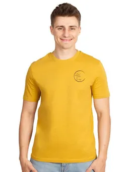 Life-Tree Life-Tree Shirt aus Biobaumwolle mit Brustmotiv für Herren "Circle" Burgundy / Ocre / Desert Dust beige – Produktbild 1 von 1