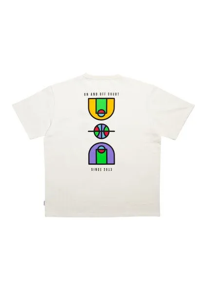 DillySocks DillySocks T-Shirt „Ballin All Day“, Weiß, – Produktbild 3 von 4