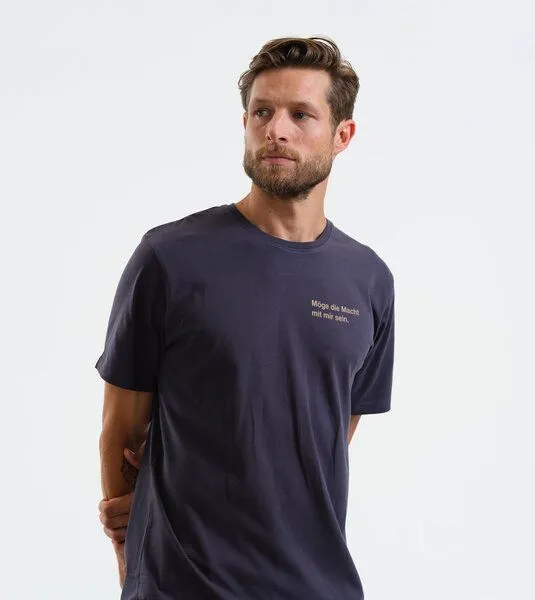 Gary Mash GARY MASH Shirt Möge die Macht mit mir sein. aus Biobaumwolle, Dunkelgrau, – Produktbild 2 von 4