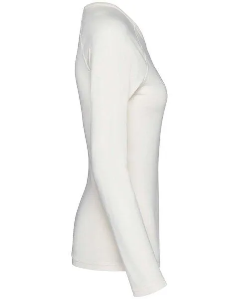 YTWOO YTWOO Raglan Longsleeve aus nachhaltiger Bio-Baumwolle für Damen, Elfenbein, – Produktbild 2 von 4