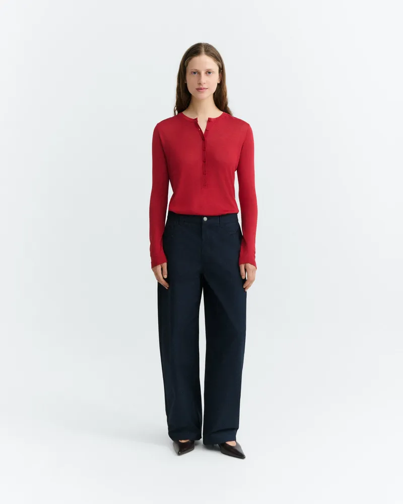 thinking mu Thinking MU Damen vegan Hose Marissa Barrel Marineblau, Blau, – Produktbild 1 von 2