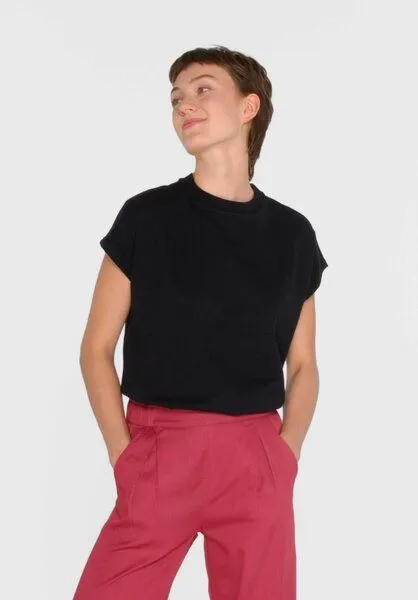 THOKKTHOKK ThokkThokk TT75 Boxy T-Shirt Structured (GOTS, vegan), Black (schwarz), – Produktbild 1 von 8