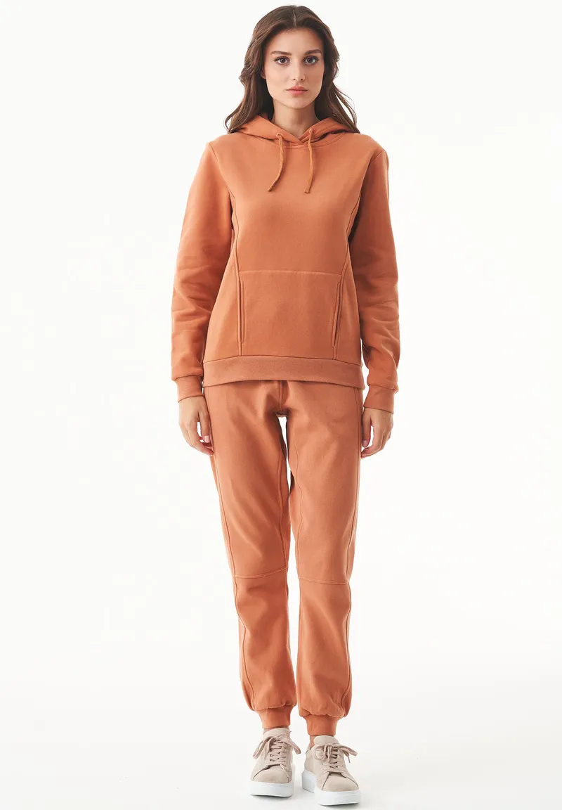 ORGANICATION ORGANICATION Damen vegan Jogginghose Soft Touch Kupfer, Orange, – Produktbild 1 von 2