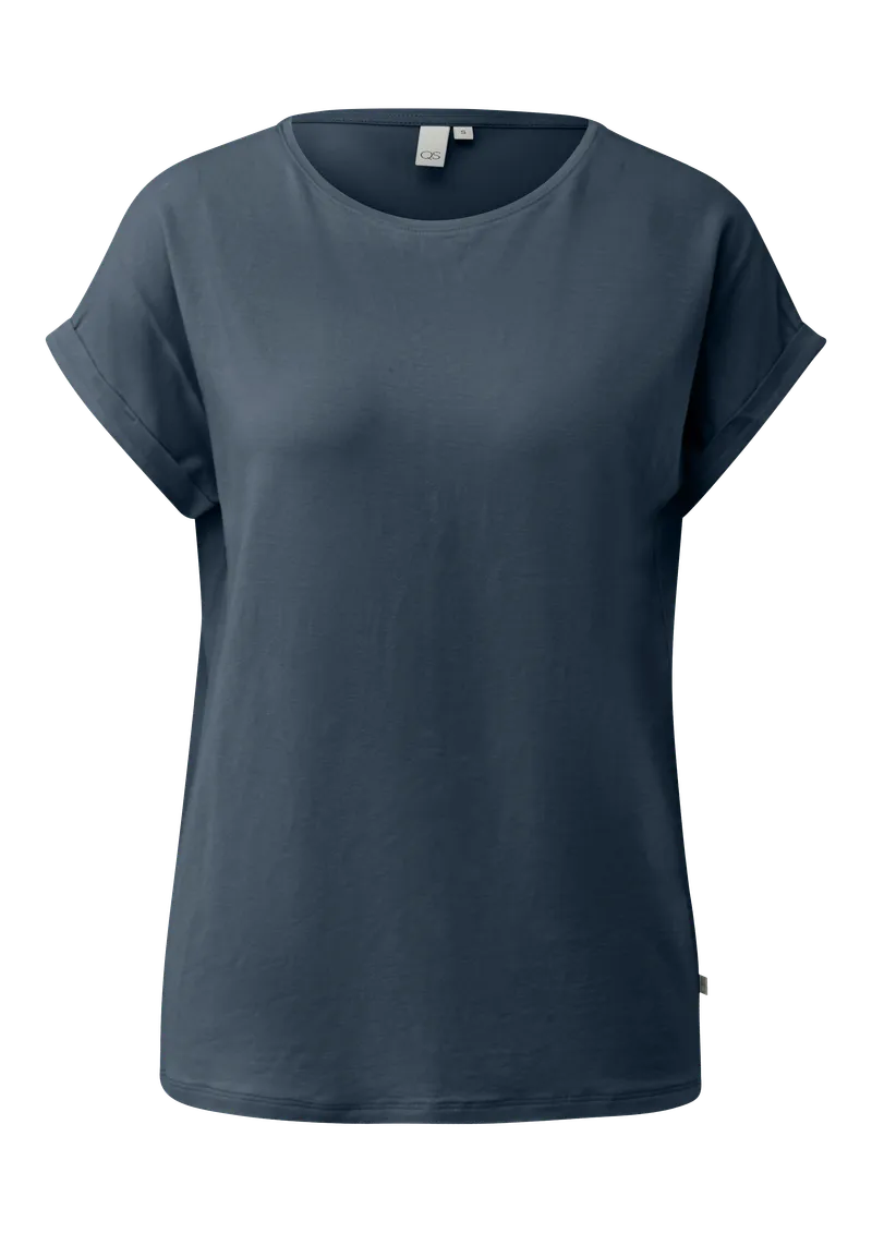QS QS T-Shirt aus Lyocellmix, Blau, – Produktbild 1 von 6