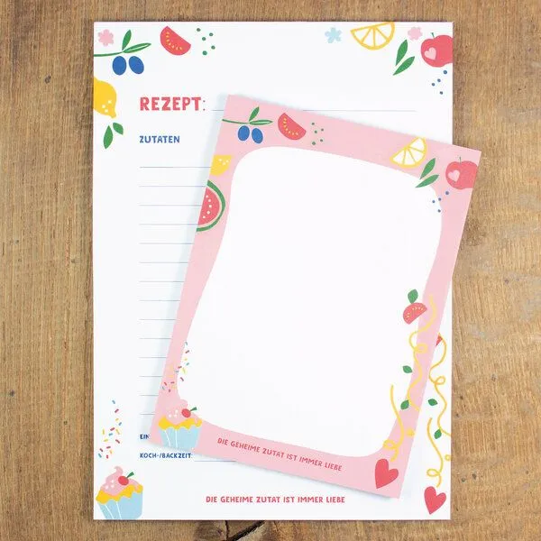 Bow & Hummingbird Bow & Hummingbird Block - Rezepte - "Die geheime Zutat ist immer Liebe" aus Recyclingpapier – Produktbild 4 von 4