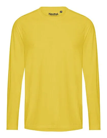 Neutral Neutral® Herren / Unisex Langarm T-Shirt Rundhals Recycled Sportshirt Unterziehshirt, Gelb, – Produktbild 2 von 3