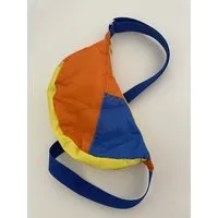 Skrabak Skrabak Upcycling-Bauchtasche aus Segeltuch (handgefertigte Unikate), Blau-orange-gelb, – Produktbild 1 von 1