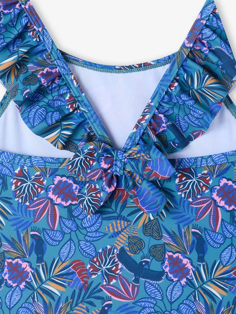 Vertbaudet Badeanzug mit Volants Mädchen Familien-Capsule LIBERTY, Blau, – Produktbild 3 von 3