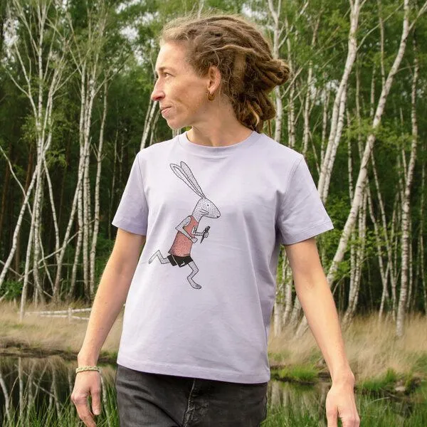 Cmig Cmig Lauf-Hase T-Shirt Damen, Lavender, – Produktbild 3 von 4
