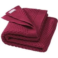 Disana Disana Waben-Strickdecke Bio Merino-Wolle Baby Decke, Cassis, – Produktbild 1 von 1