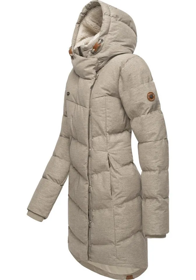 ragwear ragwear Wintermantel Pavla stylischer Winterparka mit Teddyfutter und Kapuze, Braun, – Produktbild 3 von 4