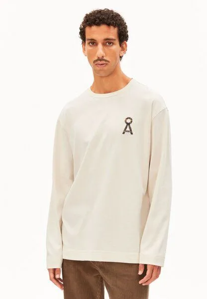 ARMEDANGELS ARMEDANGELS MAARKOS Å LOGO Herren Longsleeve aus Bio-Baumwoll Mix, Pure, – Produktbild 1 von 4