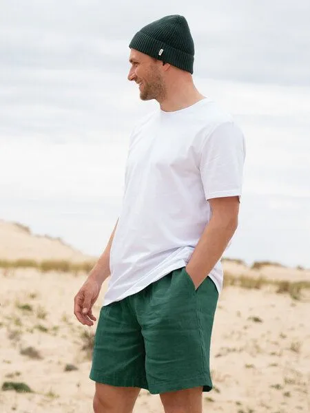 FUXBAU FUXBAU Männer Leinenshorts, Grün, – Produktbild 2 von 4