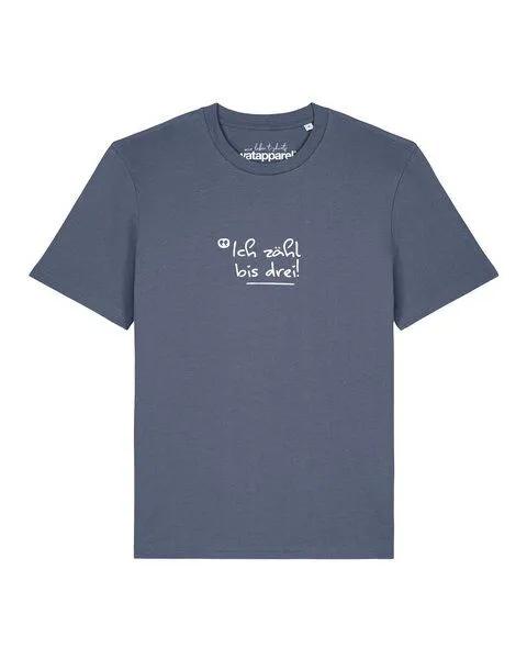 watapparel watapparel T-Shirt Unisex Ich zähl bis drei, Blue grey, – Produktbild 1 von 2