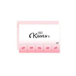 Bow & Hummingbird Bow & Hummingbird Mini-Grußkarte Free Kisses – Produktbild 1 von 1