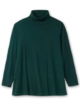 sheego Rollkragenshirt tiefgrün – Produktbild 1 von 1