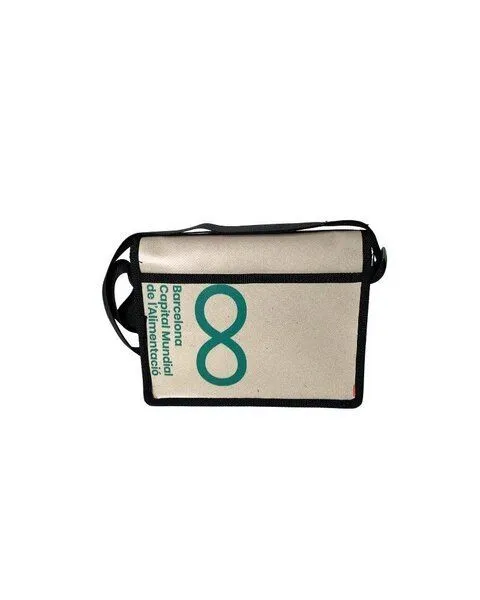 DEMANO DEMANO Kleine Schultertasche aus Recycelte Bannern Universitat XS, Beige, – Produktbild 3 von 4