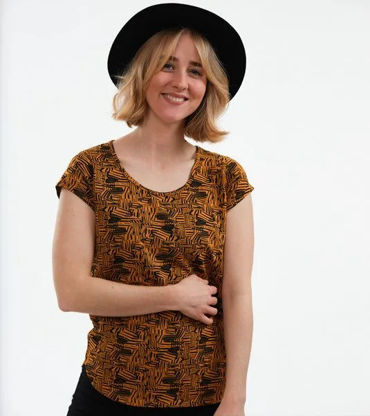 Gary Mash GARY MASH Shirt Asheville Abstract aus LENZING ECOVERO Mix, Gelb, – Produktbild 2 von 4