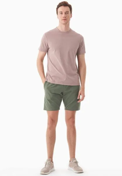 ORGANICATION ORGANICATION SAHIN | Leichte Sweatshorts aus Bio-Baumwolle, Olive, – Produktbild 1 von 4