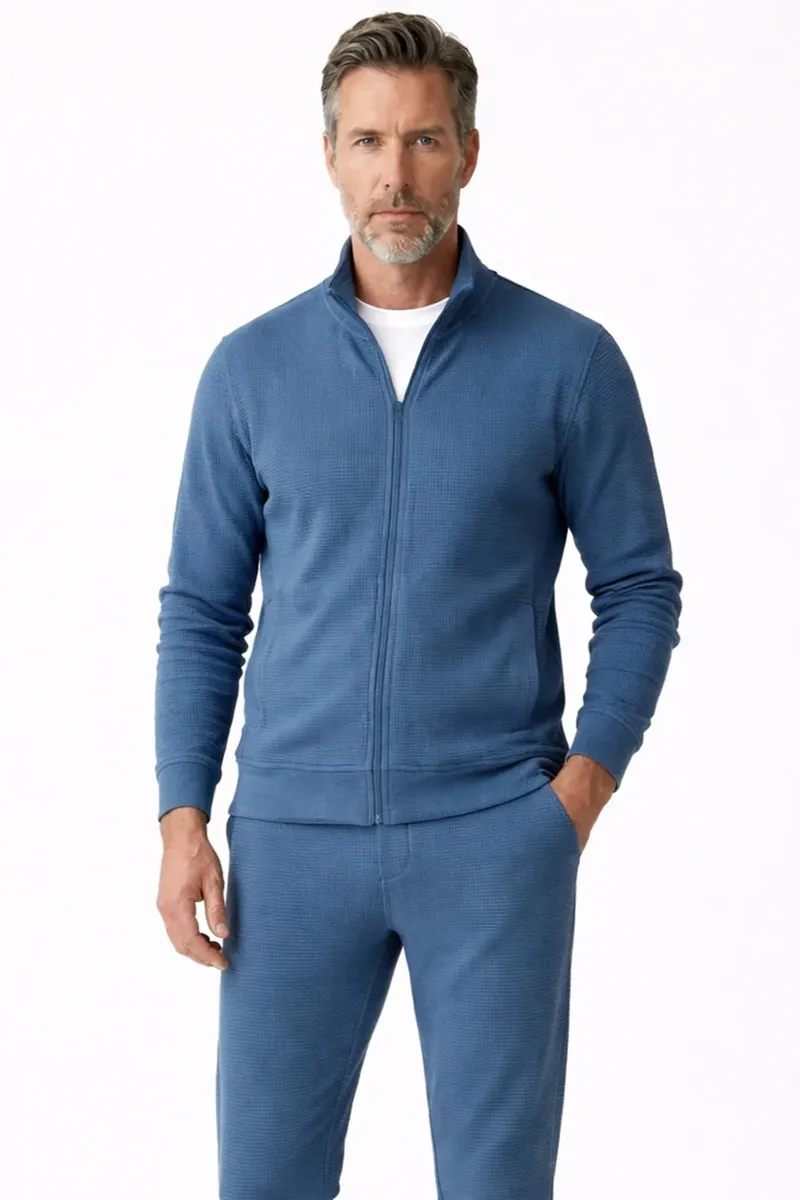ORGANICATION ORGANICATION Herren vegan Jacke Jorrin Light Navy, Dunkelblau, – Produktbild 2 von 2