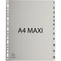 Exacompta Exacompta Zahlenregister Forever® DIN A4, Überbreite 1-12 – Produktbild 2 von 2