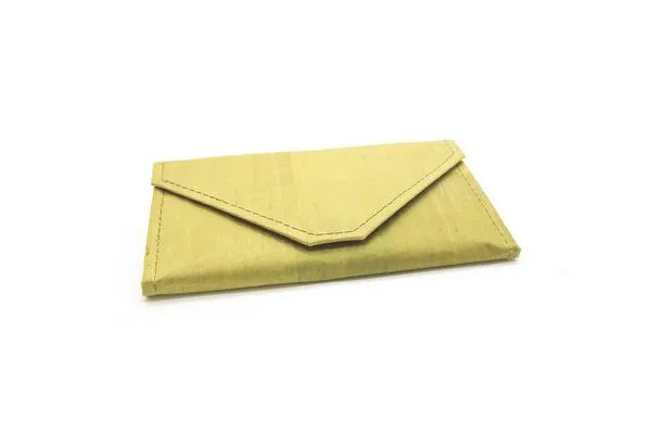ECOMONKEY ECOMONKEY® Portemonnaie im Envelope Kuvert Design aus Bananenblättern, Gelb, – Produktbild 2 von 4