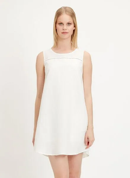 ORGANICATION ORGANICATION Kleid aus Leinen-Mix, Off white, – Produktbild 1 von 4