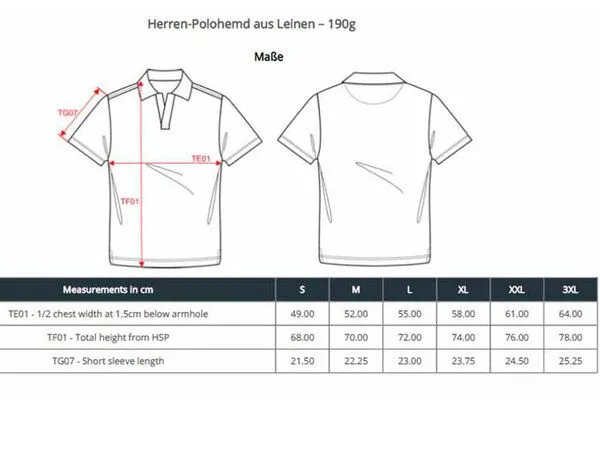 YTWOO YTWOO Herren Polohemd aus 100% Leinen, Schwarz, – Produktbild 3 von 3