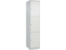 C+P C+P Schließfachschrank Classic PLUS, 3 Fächer, 1850x400x500mm, Lichtgrau/Verkehrsweiß – Produktbild 1 von 1