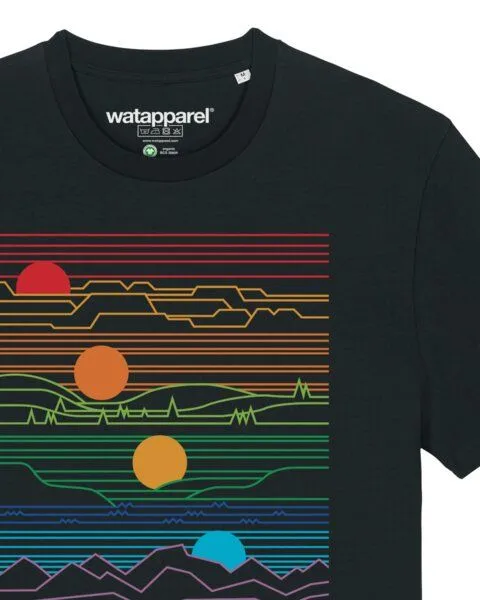 watapparel watapparel T-Shirt Unisex Sun And Moon, Black, – Produktbild 3 von 3