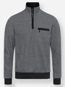 marco donati Langarm-Shirt schwarz-gestreift – Produktbild 1 von 1