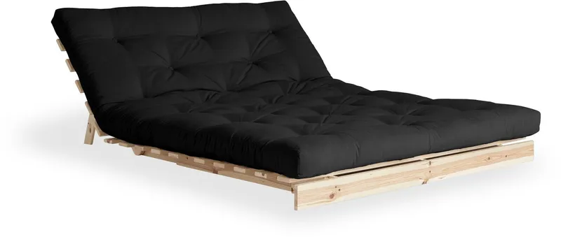 Karup Design Daybett Roots Sofa Bed, Schlafsofa, Bettfunktion, FSC®-Massivholz, Inkl. Futonmatratze, Made in Europe, langlebig, B: 140 oder 160 cm, Grau, – Produktbild 4 von 5