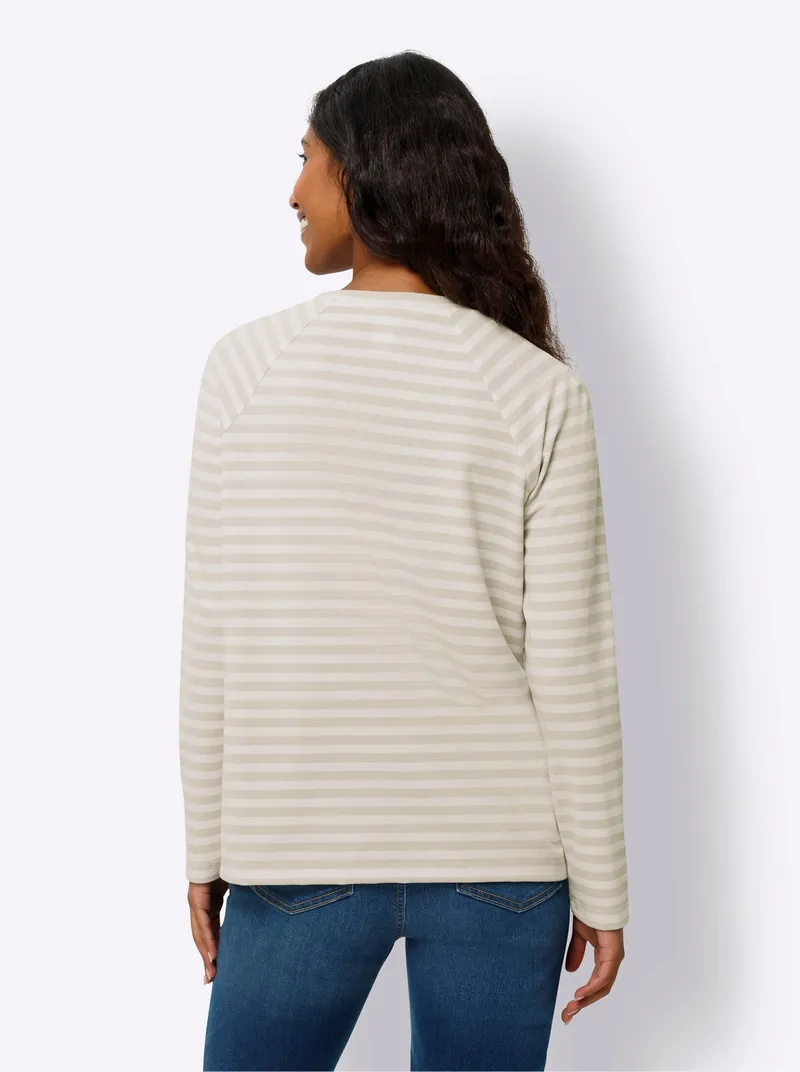 heine Ringelshirt sand-ecru-gestreift, Sand-ecru-gestreift, – Produktbild 1 von 2