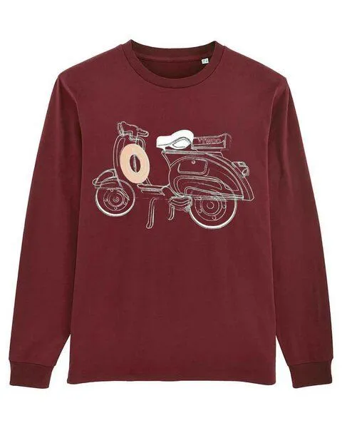 YTWOO YTWOO Herren Langarmshirt mit Scooter, Schwarz, – Produktbild 1 von 2