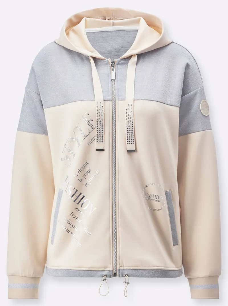 Witt Sweatjacke, Silberfarben-elfenbein, – Produktbild 2 von 2